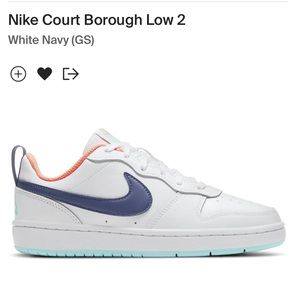 Court Borough Low 2 GS 'White Dark Purple